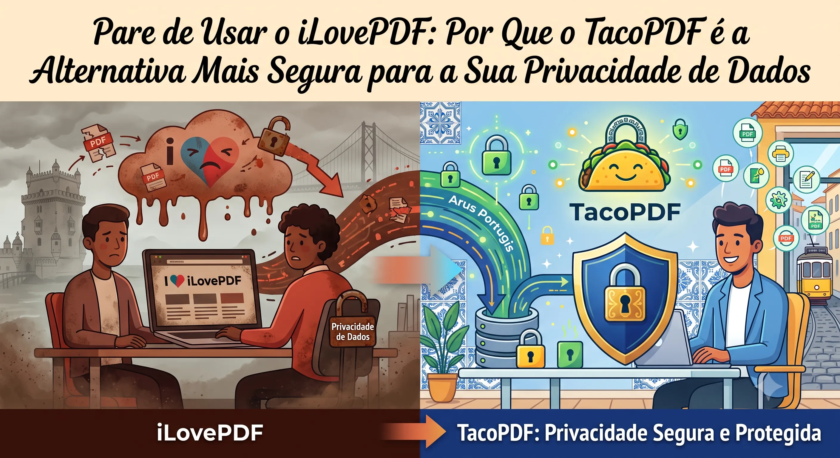Adeus, iLovePDF! Conheça o TacoPDF: A Ferramenta Segura e Gratuita